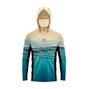 Camisa Masculina Com Capuz UPF 50+ Manga Longa para Pesca