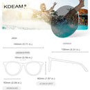Óculos de Sol Feminino Polarizado  | KDEAM Oversized Redondo