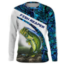 Camisa de Pesca Masculinas de Manga Longa - Secagem Rápida - Peixe Verde