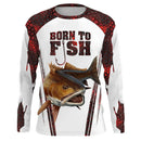 Camisa de Pesca Masculinas de Manga Longa - Secagem Rápida - Peixe Vermelho